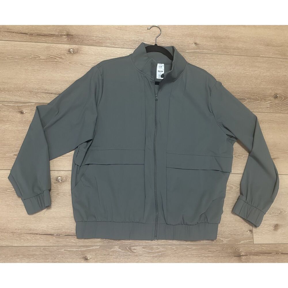 Member's Mark Women's Travel Bomber Jacket Muted Green Large EUC